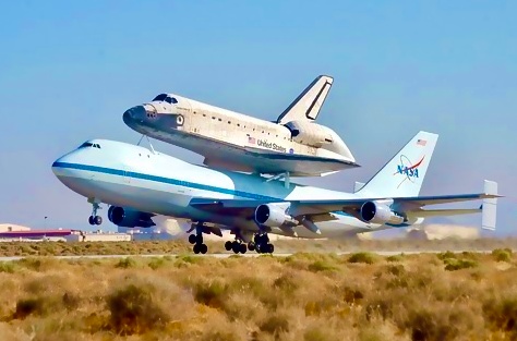 Space Shuttle on Jet
